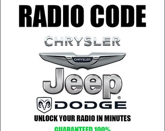 Unlock Jeep Radio Codes Stereo Anti-Theft Chrysler Dodge Car Radio Series T00be Tm9 Tvpqn tQ1aa Td9 Stereo Pincode Service