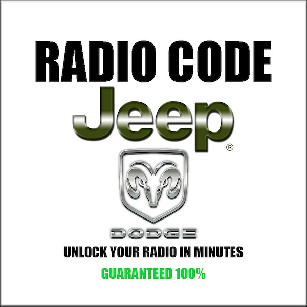 Unlock Dodge Radio Codes Anti-Theft Jeep Chrysler Ram  Stereo Car Series T00am T00be Tm9 T16qn TT1AA Pincode Service