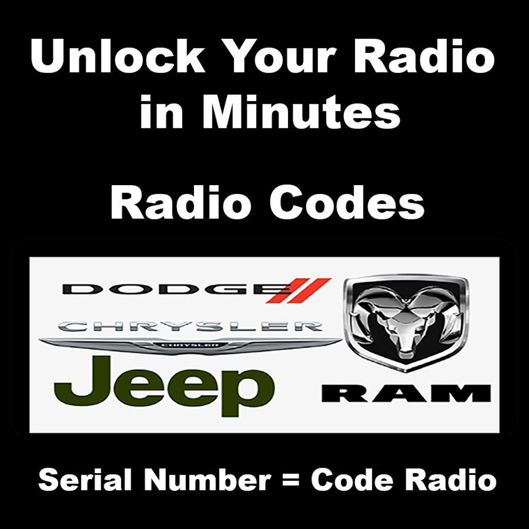 Unlock Radio Codes Antitheft Jeep Stereo Car Series T00am Etsy