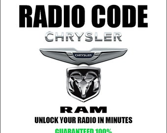 Freischalten Jeep Radio Codes Anti-Theft Cheysler Dodge Stereo Car Series T00am T00be Tm9 T82qn TVPQN T25QN TQ1AA 18 Pincode Service