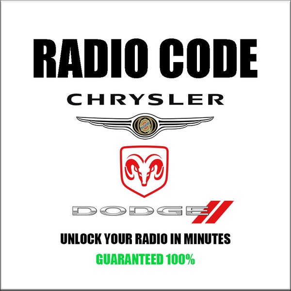 Unlock Chrysler Radio Codes Anti-Theft Jeep Dodge Ram Stereo Car Series T00am T00be Tm9 T82qn  TVPQN T0MDY 5 Pincode Service