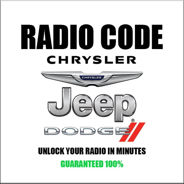 Unlock Jeep Radio Codes Anti-Theft Chrysler Dodge Ram Stereo Car Series T00am T00be Tm9 T16qn TT1AA T0MDY Pincode Service
