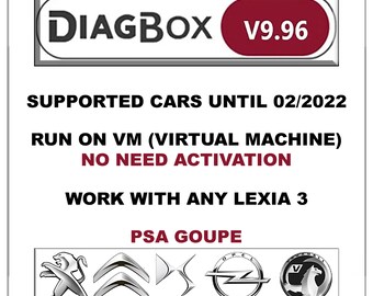 Logiciel de diagnostic automobile Diagboz 9.96 sur VMware Utilisation illimitée sur de nombreux ordinateurs portables Langue française