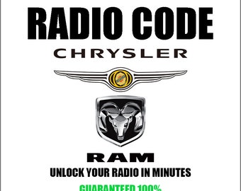 Unlock Jeep Dodge Radio Codes Stereo Anti-Theft Car Radio Series T00be Tm9 Tvpqn tQ1aa Ta5 Stereo Pincode Service