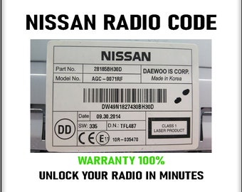 I codici radio Nissan collegano Daewoo Clarion Blaupunkt 4 sbloccano il servizio pin stereo