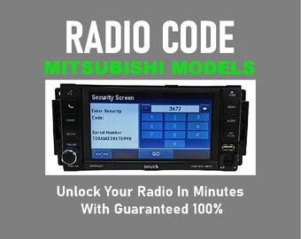 Radio Code Jeep Chrysler Dodge T00AM Mitsubishi Models Anti-Theft Stereo A Pincode Service