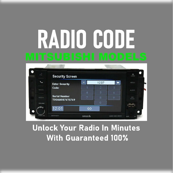 Radio Code Jeep Chrysler Dodge T00AM Mitsubishi Models Anti-Theft Stereo NF Pincode Service