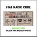 see more listings in the FIAT RADIO CODES section