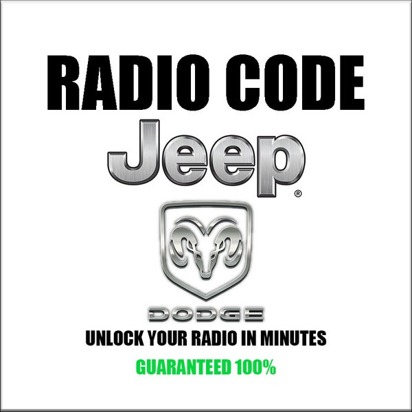 Unlock Dodge Radio Codes Anti-Theft Jeep Chrysler Ram  Stereo Car Series T00am T00be Tm9 T16qn  TT1AA T0MDY Pincode Service