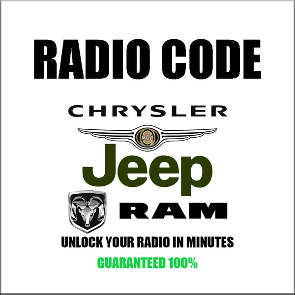 Unlock Chrysler Radio Codes Stereo Anti-Theft Jeep Car Radio Series T00be Tm9 Tvpqn tQ1aa Tb8 Stereo Pincode Service