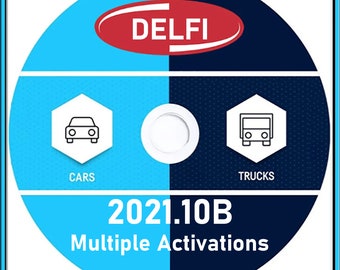DELFI 2021.10B Cars & Trucks Diagnostic Software Unlimited Install On Computers