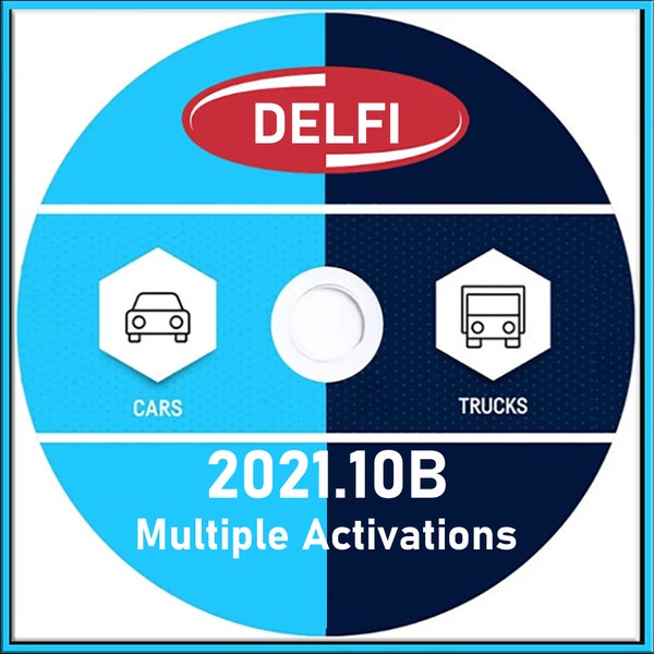 DELFI 2021.10B Pkw- und Lkw-Diagnosesoftware, unbegrenzte Installation auf Computern