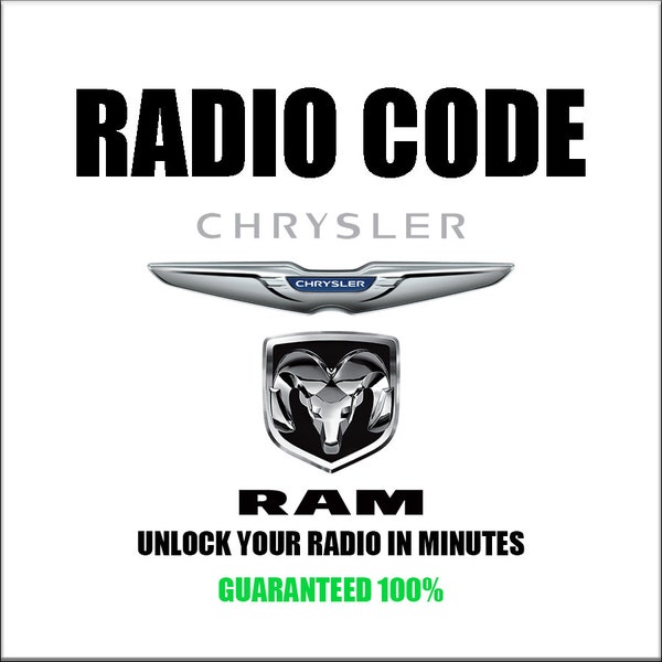 Unlock Jeep Radio Codes Anti-Theft Stereo Chrysler Dodge Car Series T00am T00be Tm9 T82qn  Tvpqn Tt1aa 19 Pincode Service