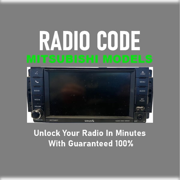 Radio Code Jeep Chrysler Dodge T00AM Mitsubishi Models Anti-Theft Stereo H Pincode Service