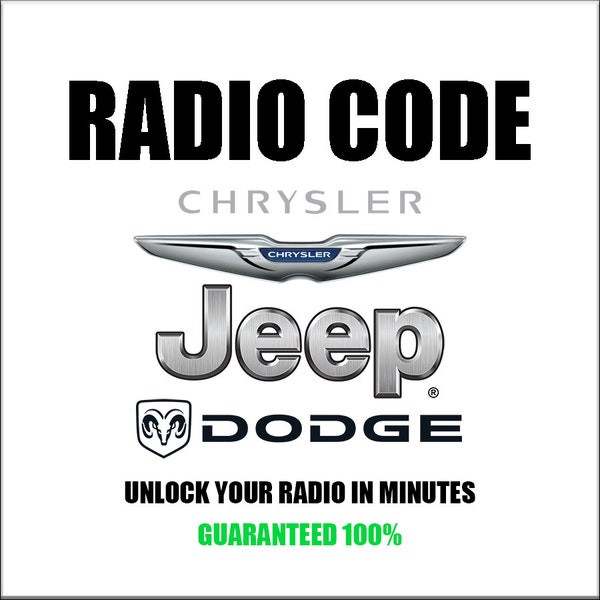 Unlock Jeep Radio Codes Stereo Anti-Theft Chrysler Dodge Car Radio Series T00be Tm9 Tvpqn tQ1aa Td8 Stereo Pincode Service