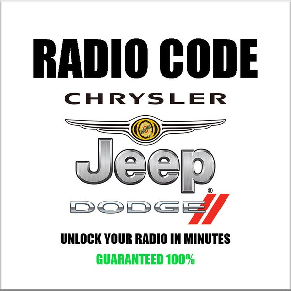 Unlock Jeep Radio Codes Stereo Anti-Theft Chrysler Dodge Car Radio Series T00be Tm9 Tvpqn tQ1aa Td4 Stereo Pincode Service