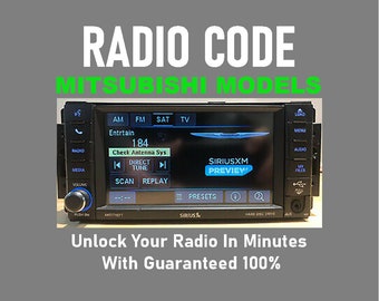Radio Code Jeep Chrysler Dodge T00AM Mitsubishi Models Anti-Theft Stereo E Pincode Service