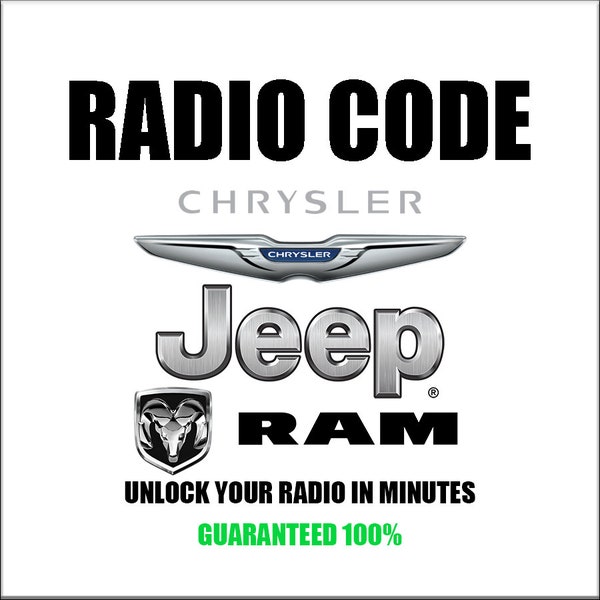 Unlock Chrysler Radio Codes Anti-Theft Jeep Dodge Ram Stereo Car Series T00am T00be Tm9 T16qn TVPQN Pincode Service