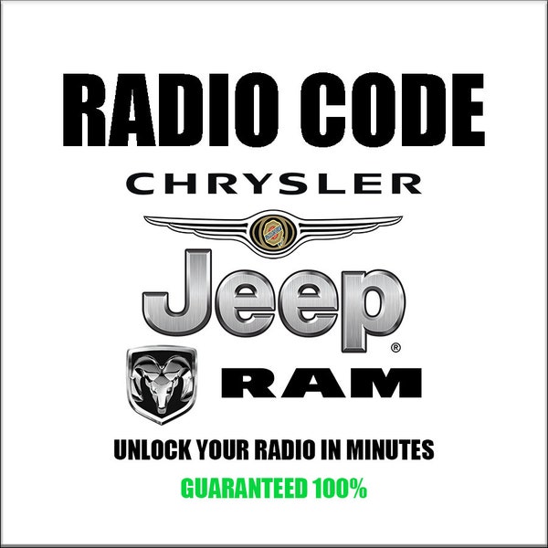 Unlock Chrysler Radio Codes Stereo Anti-Theft Jeep Dodge Ram Car Radio Series T00be Tm9 Tvpqn tQ1aa Tt2aa Stereo Pincode Service