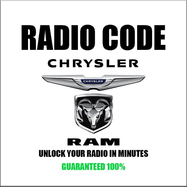 Unlock Chrysler Radio Codes Anti-Theft Jeep Dodge Ram Stereo Car Series T00am T00be Tm9 T19QN T22qn Tvpqn Tq1aa Pincode Service