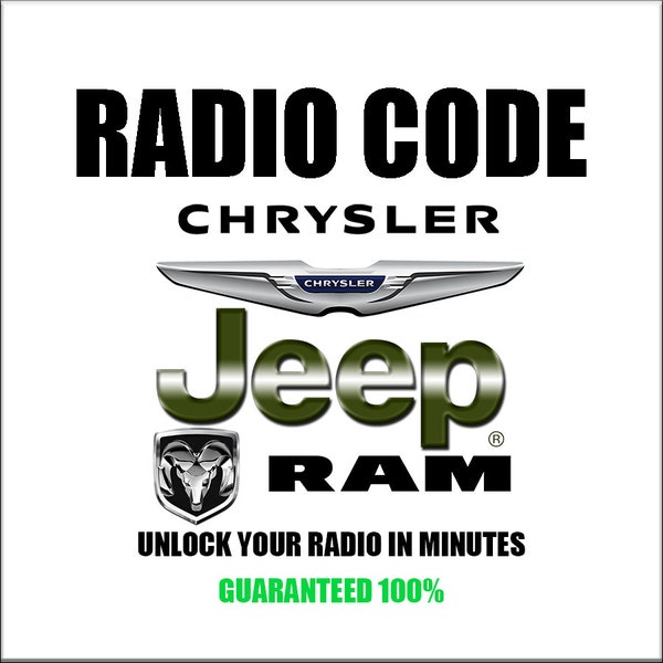 Unlock Chrysler Radio Codes Anti-Theft Jeep Dodge Ram Stereo Car Series T00am T00be Tm9 T32qn  TT1AA Pincode Service