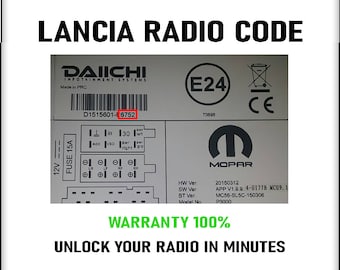 Codici Radio Lancia Fiat Alfa Sblocco Stereo Blaupunkt Visteon Continental Bosch 9 Servizio Pincode