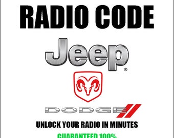 Unlock Dodge Radio Codes Stereo Anti-Theft Jeep Car Radio Series T00be Tm9 Tvpqn tQ1aa Tc9 Stereo Pincode Service