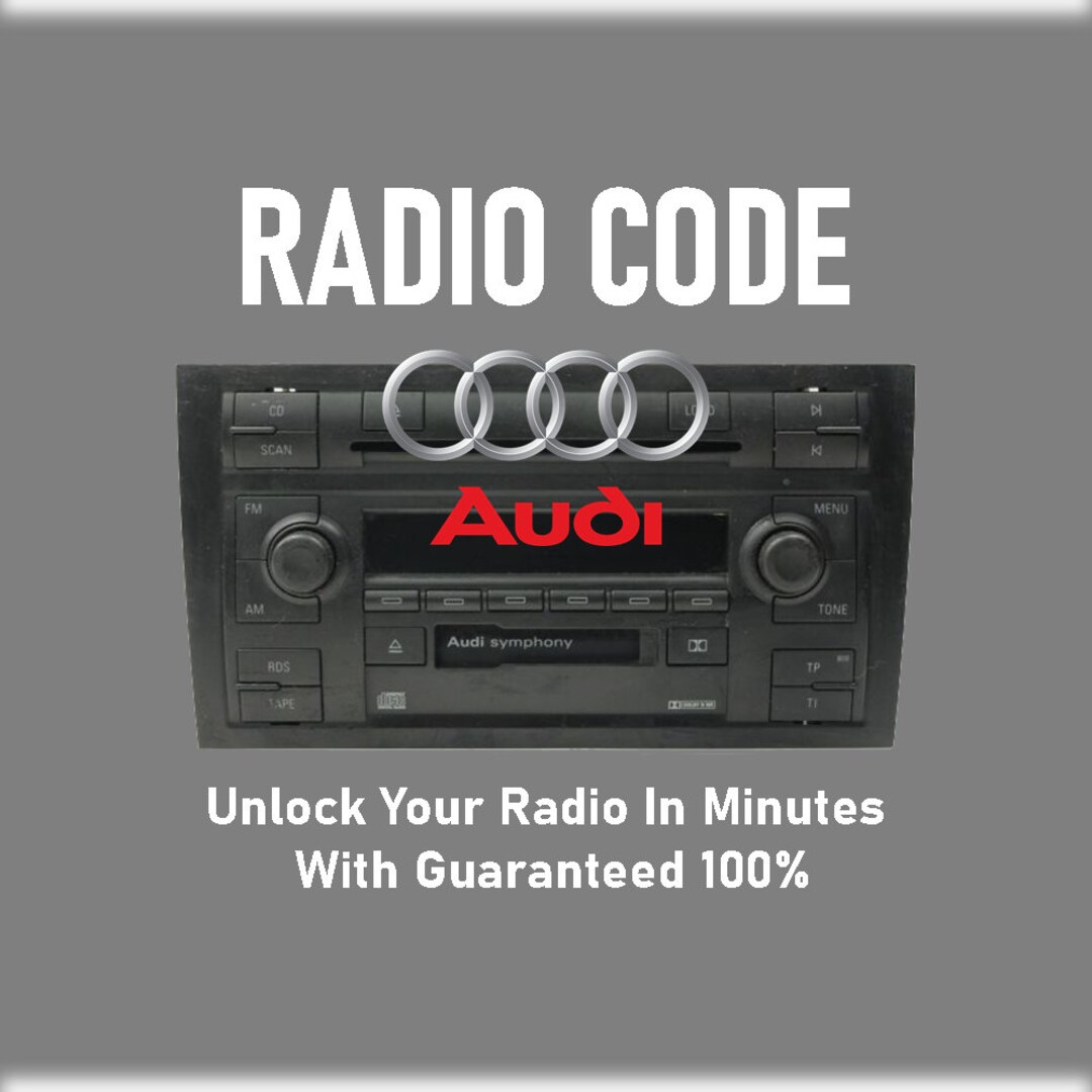 Unlock Radio Codes Audi Stereo Decoding Series Concert 4A Etsy