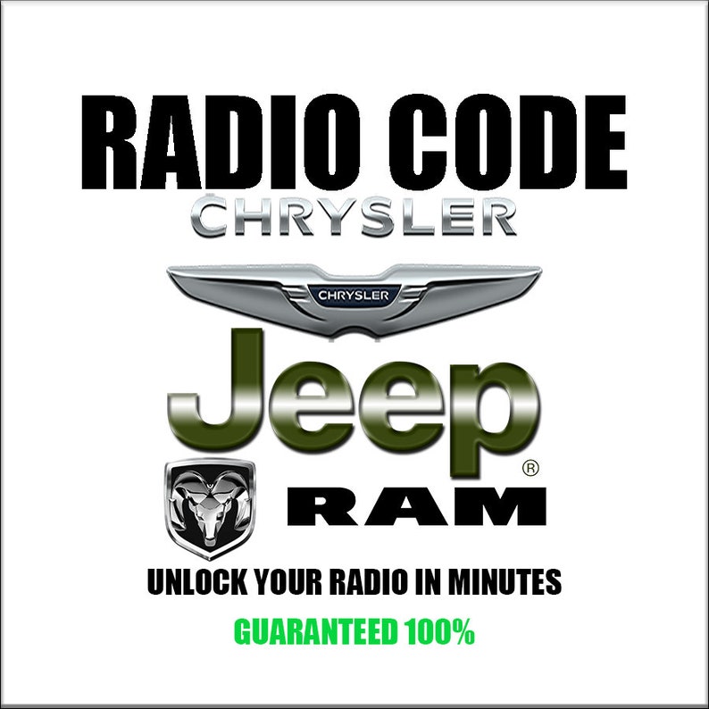 Unlock Jeep Radio Codes Anti-Theft Cheysler Dodge Stereo Car Series T00am T00be Tm9 T16qn TVPQN TQ1AA 14 Pincode Service image 1