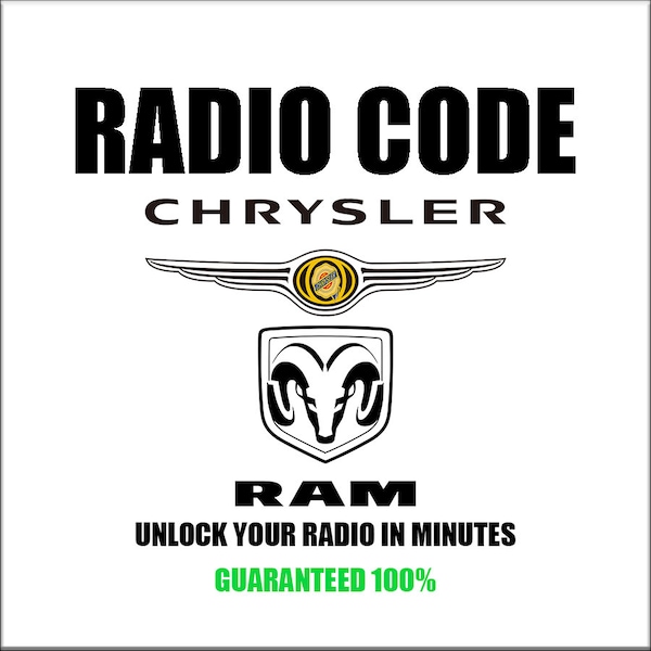Unlock Chrysler Radio Codes Anti-Theft Jeep Dodge Ram Stereo Car Series T00am T00be Tm9 T25qn  TT1AA TQ1AA 3 Pincode Service