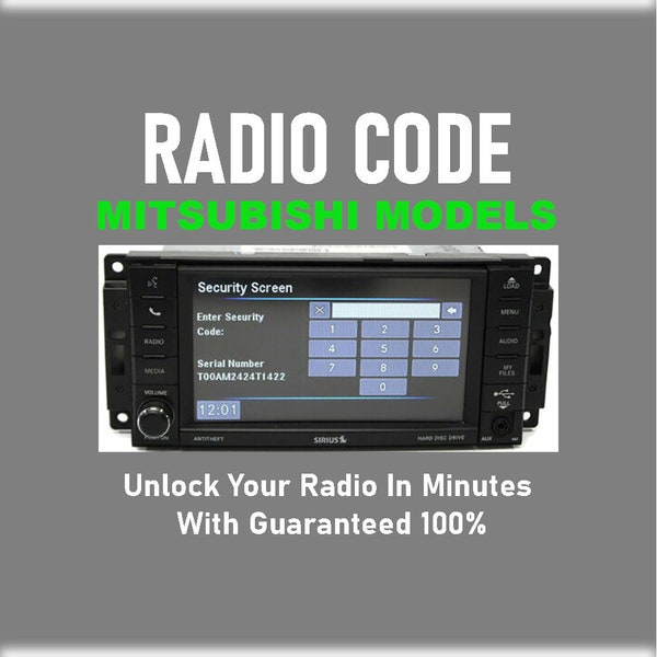 Radio Code Jeep Chrysler Dodge T00AM Mitsubishi Models Anti-Theft Stereo N Pincode Service