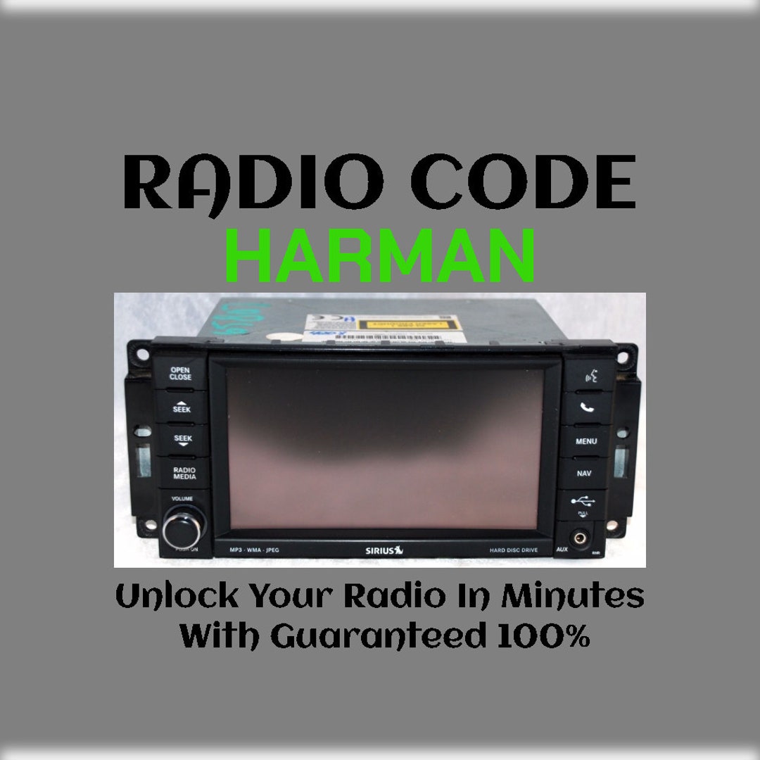 Antitheft Harman Radio Code Series Mygig NTG4 REN B Alfa Romeo Fiat Jeep Chrysler Stereo