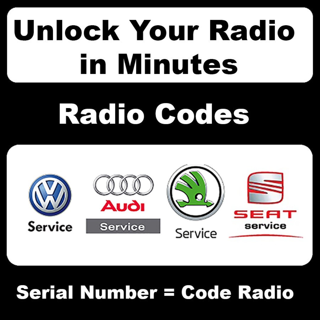 Unlock Radio Codes Vag Stereo Decoding Series Rns510 Codes Etsy