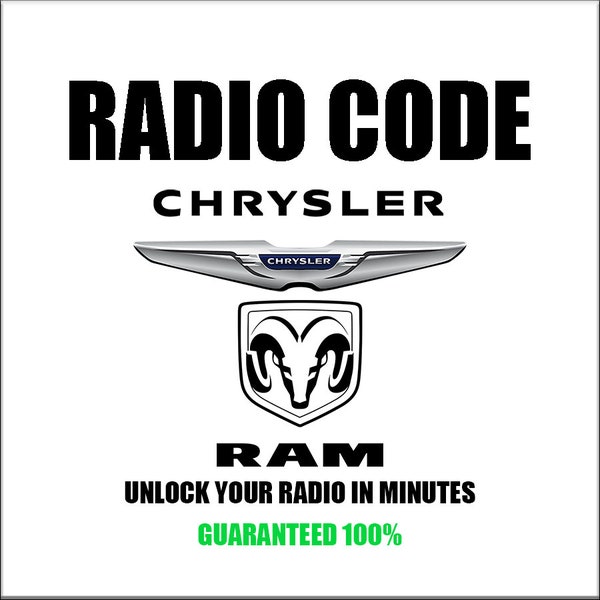 Unlock Jeep Radio Codes Anti-Theft Cheysler Dodge Stereo Car Series T00am T00be Tm9 T19qn  TVPQN TQ1AA TD1AA Pincode Service