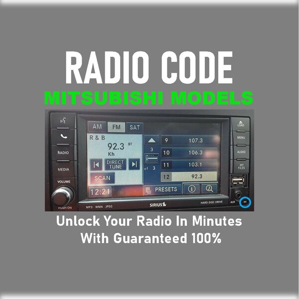 Radio Code Jeep Chrysler Dodge T00AM Mitsubishi Models Anti-Theft Stereo Q Pincode Service