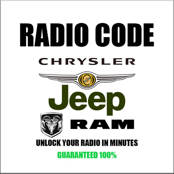 Unlock Chrysler Radio Codes Anti-Theft Jeep Dodge Ram Stereo Car Series T00am T00be Tm9 T19qn TT1AA T32QN Pincode Service