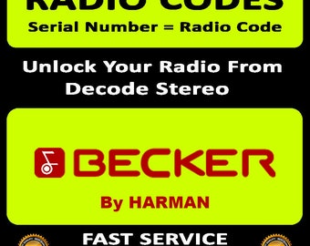 Freigeben von Becker Radio-Codes für Harman 20 Autoradios für Mercedes Benz Porsche Ferrari Stereo Pincode Service