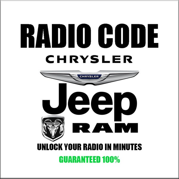 Unlock Chrysler Radio Codes Anti-Theft Jeep Dodge Ram Stereo Car Series T00am T00be Tm9 T22qn TT1AA T19QN Pincode Service