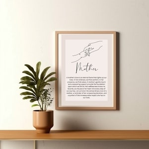 Mother Love Wall Print | Mother Wall Art | Mother Print