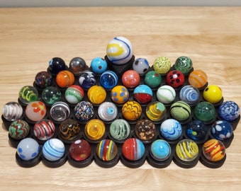50 Piece Stepped 3/4&quot; Marble Display Plus 1&quot; Shooter (Marbles not included. )
