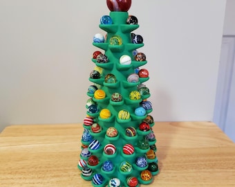 UPDATED 2025 Green Marble Tree - 91 Piece 3/4&quot; Marbles with 1&quot;+ Shooter Topper (Marbles not included.)