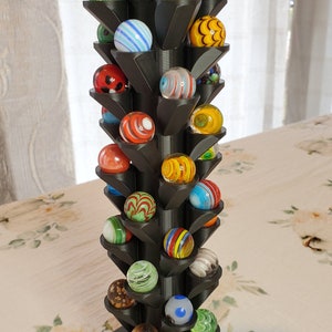 48 Piece 3/4" Marble Tower with 1" Shooter Topper (Marbles not included.)