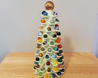 UPDATED 2025 Mint Green Marble Tree - 91 Piece 3/4&quot; Marbles with 1&quot;+ Shooter Topper (Marbles not included.)