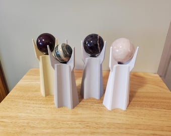 Torre expositora de esferas minerales impresa en 3D - Compatible con esferas de 2 pulgadas (esfera mineral no incluida)