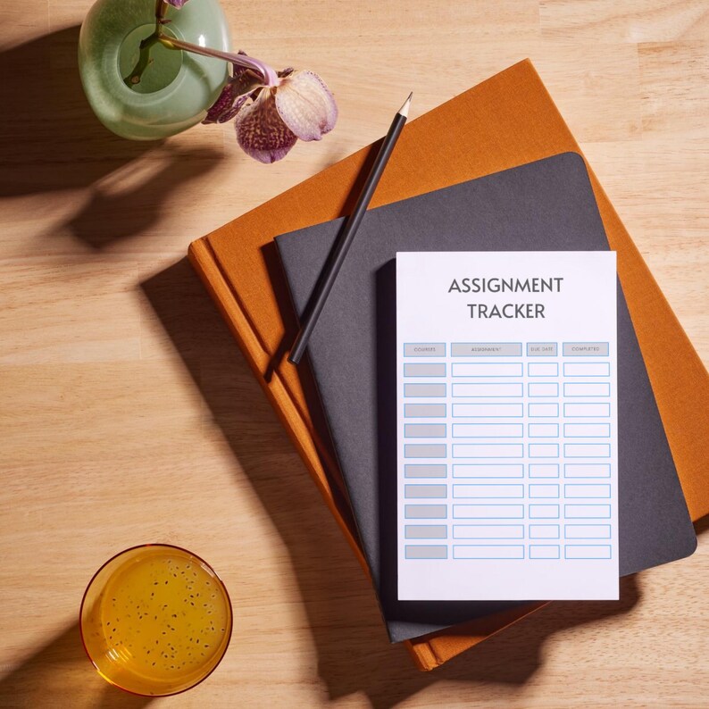 Editable Assignment Tracker, Printable Assignment Planner, Canva ...