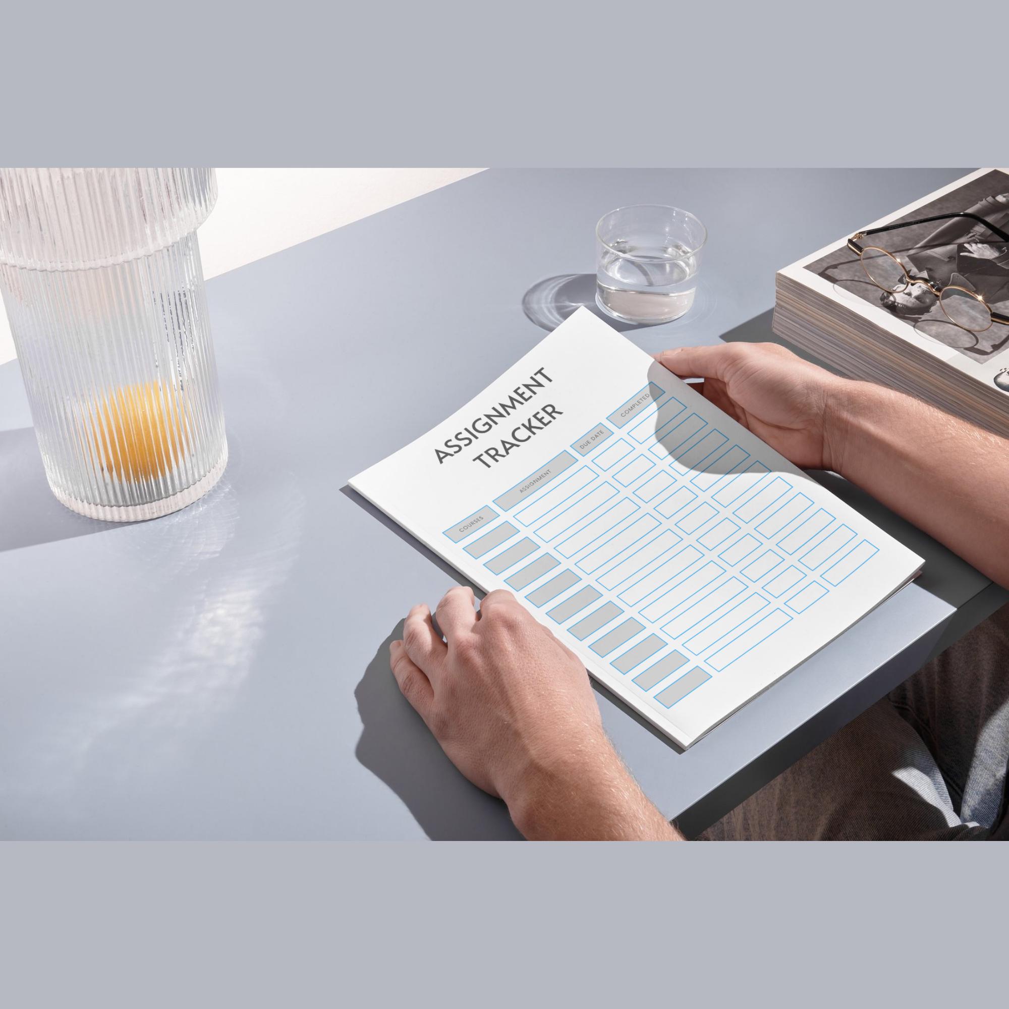 Editable Assignment Tracker, Printable Assignment Planner, Canva ...