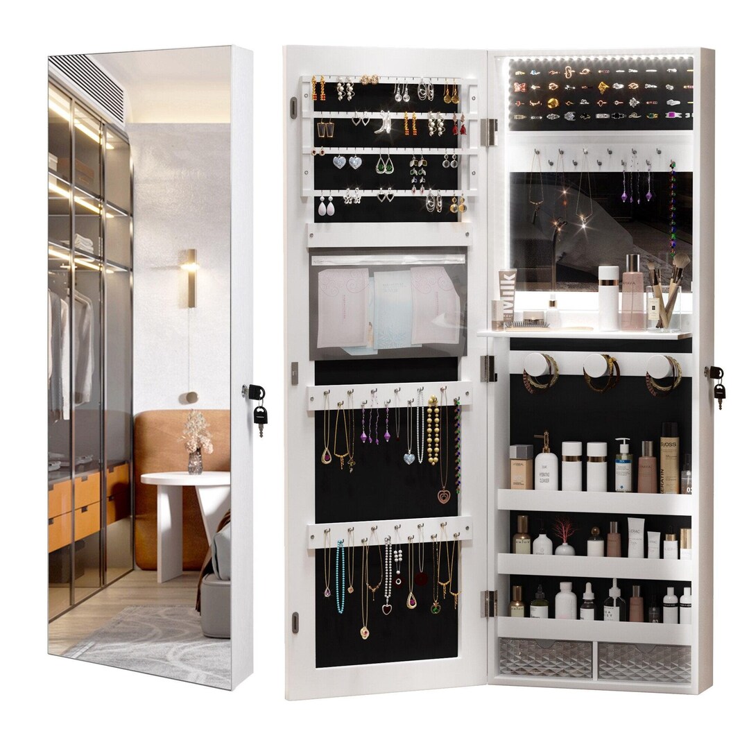 Modern Style Mirror Cabinet Locker Jewelry Storage Full - Etsy