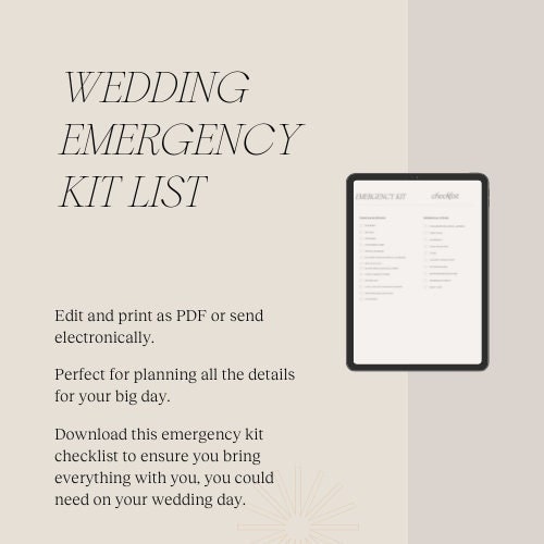 The Wedding Day Emergency Kit List Wedding Day Emergency Kit