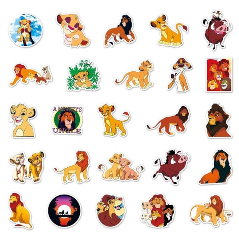 Disney Lion King Stickers Pack Rescue Rangers Water Etsy
