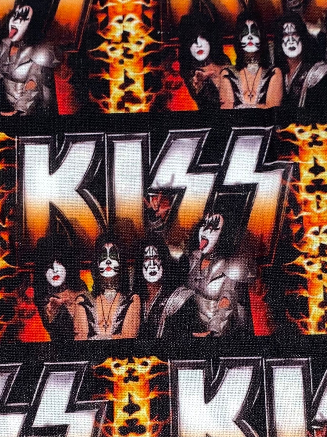 18x10 Kiss Fabric 100 Cotton Fabric Remnant Music Group Paul Stanley